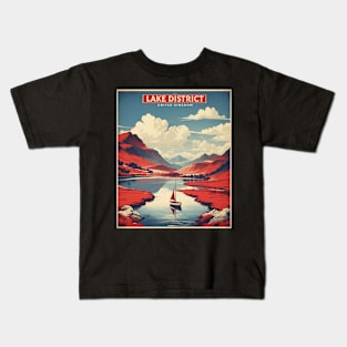 The Lake District United Kingdom Vintage Travel Tourism Poster Kids T-Shirt